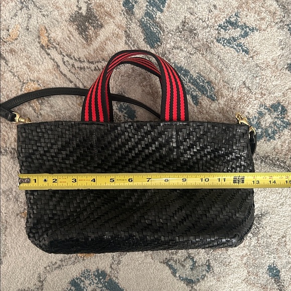 Clare V Bateau Tote Black Woven Leather Everyday Carryall Minimalist - Picture 5 of 16